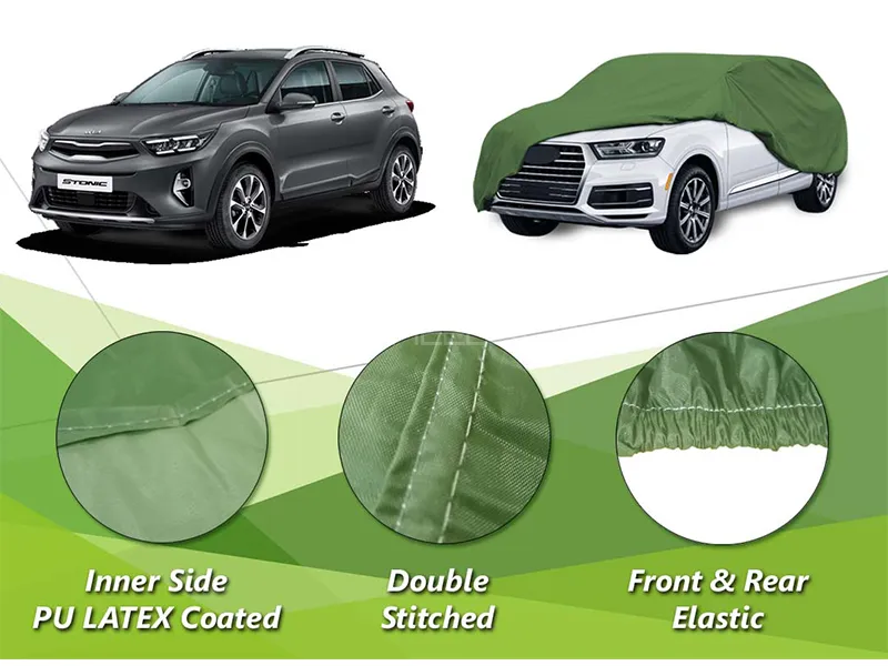 Buy Kia Stonic 2021-2023 PU Latex Coated Top Cover, Anti-Scratch, Water  Proof in