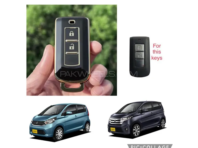 Nissan Dayz 2019-2023 Push Start Remote TPU Key Cover Black and Gold