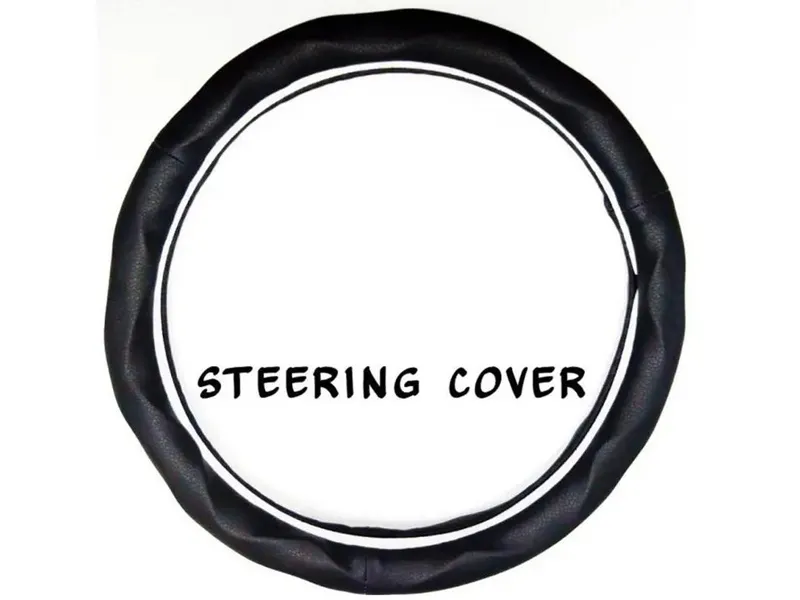Universal steering Cover Black With Foamy Grip - Used For Any car Image-1