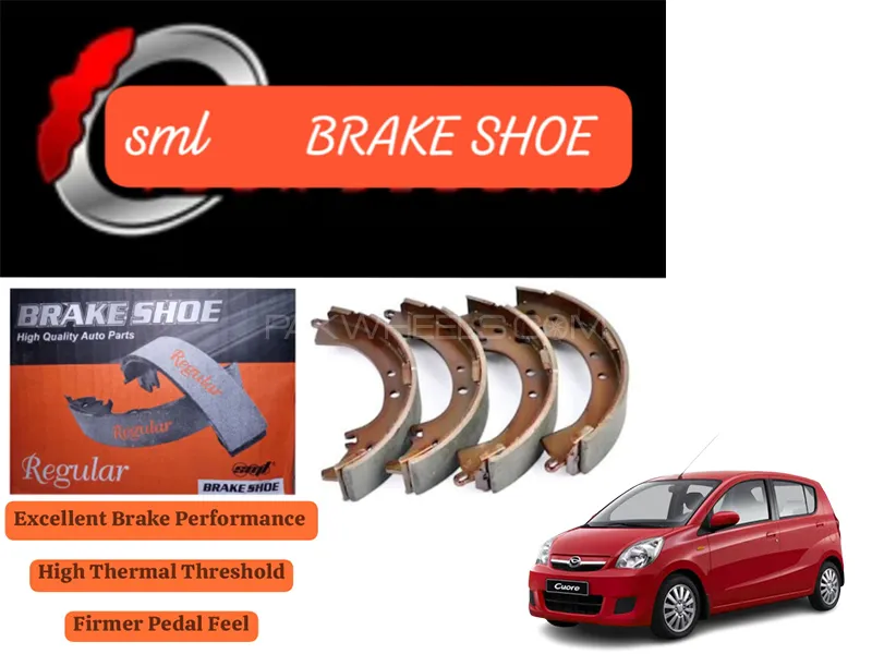Daihatsu Cuore New Rear Brake Shoe - SML Brake Parts - Advanced Braking 