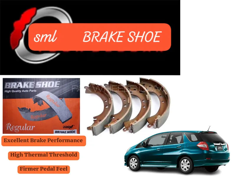 Honda Fit Shuttle Rear Brake Shoe - SML Brake Parts - Advanced Braking  Image-1