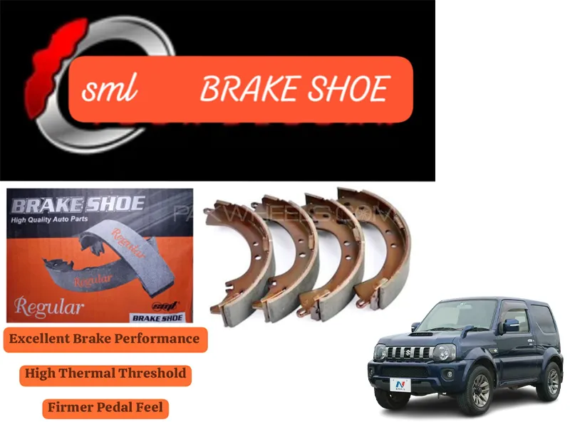 Suzuki Jimny 1300 cc 1998-2017 Rear Brake Shoe - SML Brake Parts - Advanced Braking  Image-1