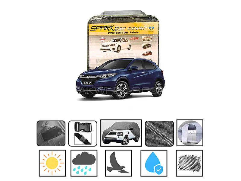 Honda HRV 2021-2023 PVC Spark Cotton Fabric Car Top Cover Image-1