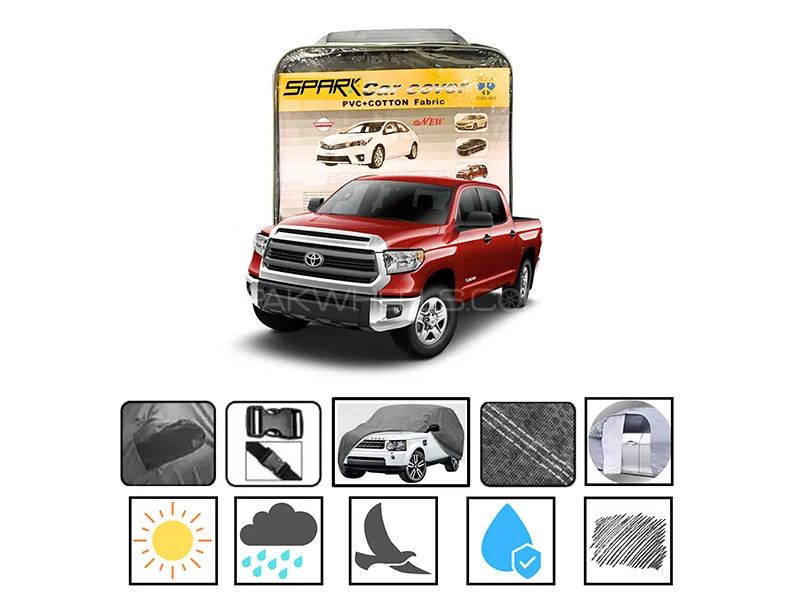 Toyota Tundra Spark PVC Cotton Fabric Car Top Cover Image-1