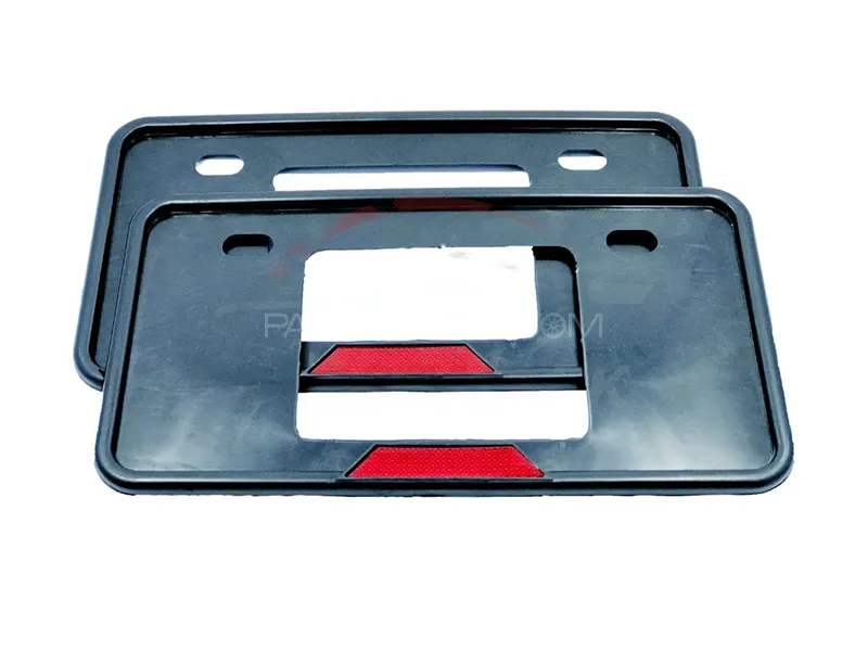 Universal Number Plate Frame For Car - Black - Pack Of 2 Image-1