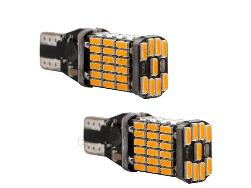 T10 W5W Car Parking Lights Amber/Orange 45 Smd Canbus 1 Pair