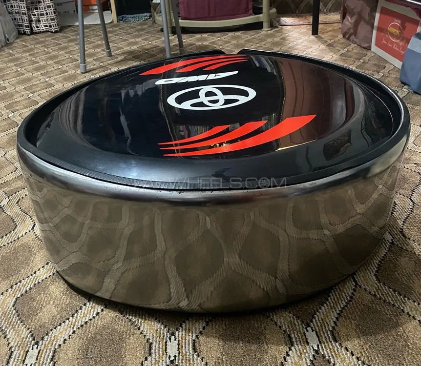 Surf,  Prado, Pajero back tyre cover in Steel body with fiber sheet Image-1
