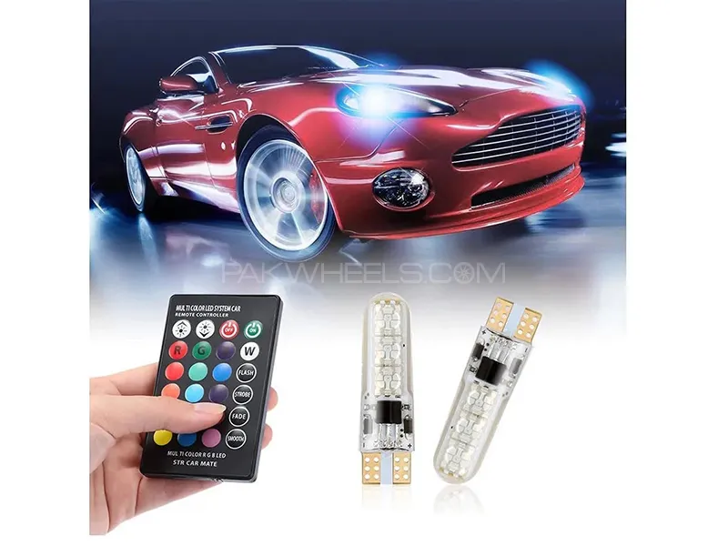 Parking Light LED Bulbs With Remote Controller | Multiple Color Changing Image-1