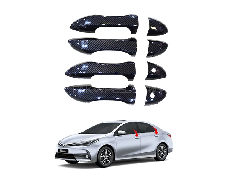 Toyota Corolla 2014-2021 Carbon Fiber Door Handle Cover  Image-1
