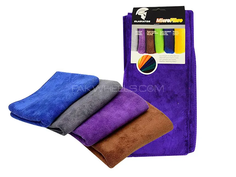 Micro Fiber Cleaning Cloth 25x12 | 440 GSM | Multi Color | Pack Of 1 Image-1