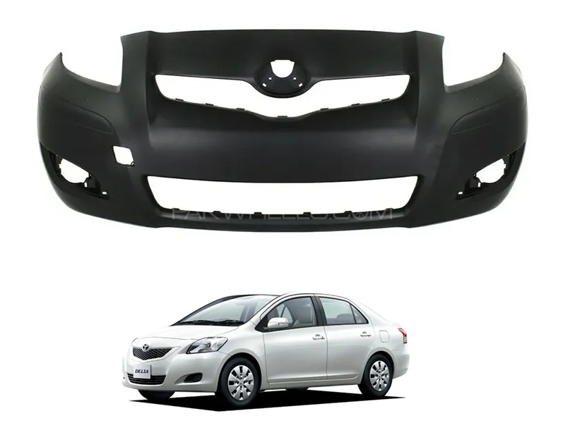 Toyota Belta 2005-2012 Front Bumper | Black Image-1