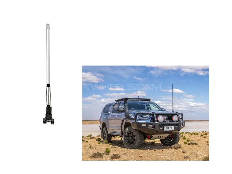 Car 4x4 3 Ft Universal Pole Antenna Off Road Black Front Antenna Image-1