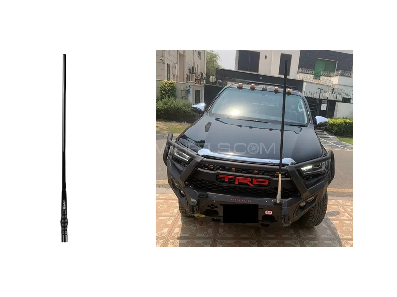 Car 4x4 4 Ft Universal Pole Antenna Off Road Black Front Antenna Image-1