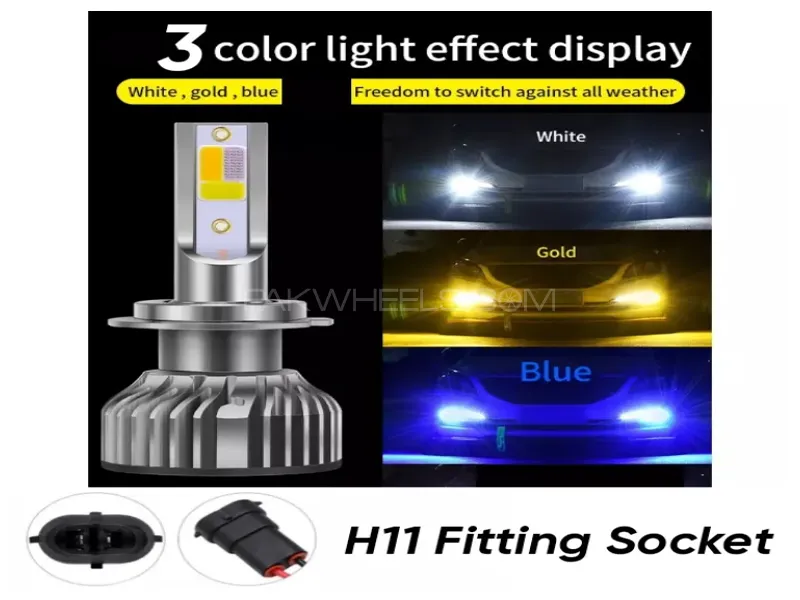 H11 3 Color LED Fog Light Fitting With Flashing Function Original High Quality Lights