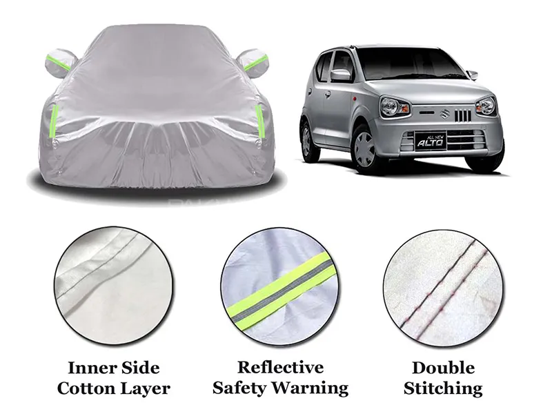 Suzuki Alto 2019-2023 Parachute Cotton Top Cover | Anti-Scratch | Anti-Crack | Double Stitched Image-1