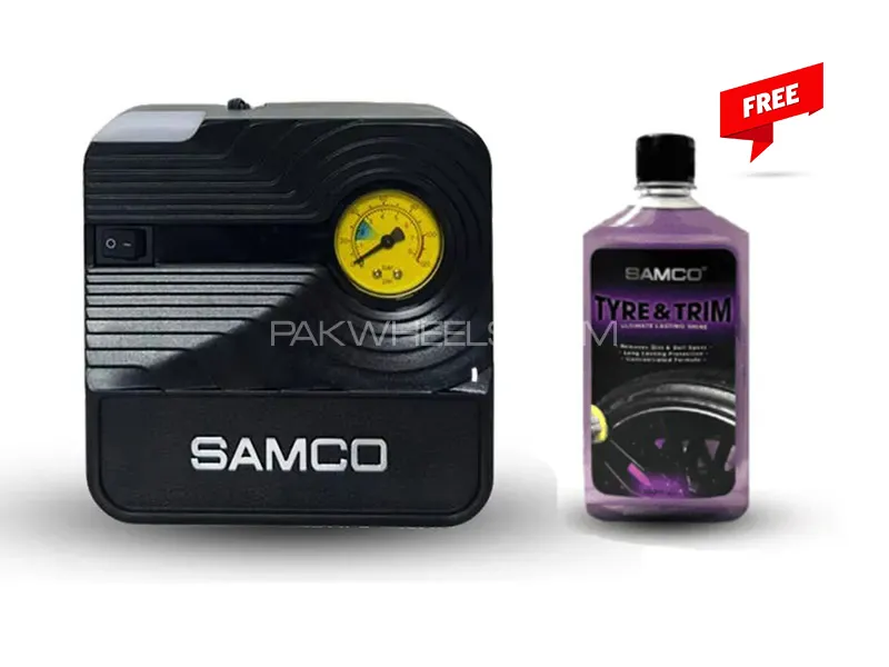 Samco Portable Tyre Inflator And Air Compressor With LED Light - SM03 | Free Tire Gel 