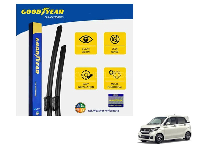 Goodyear Car Flat Wiper Blades For Honda N Wgn 2013 - 2023 Silicone Blades Steak Free Anti Scratch