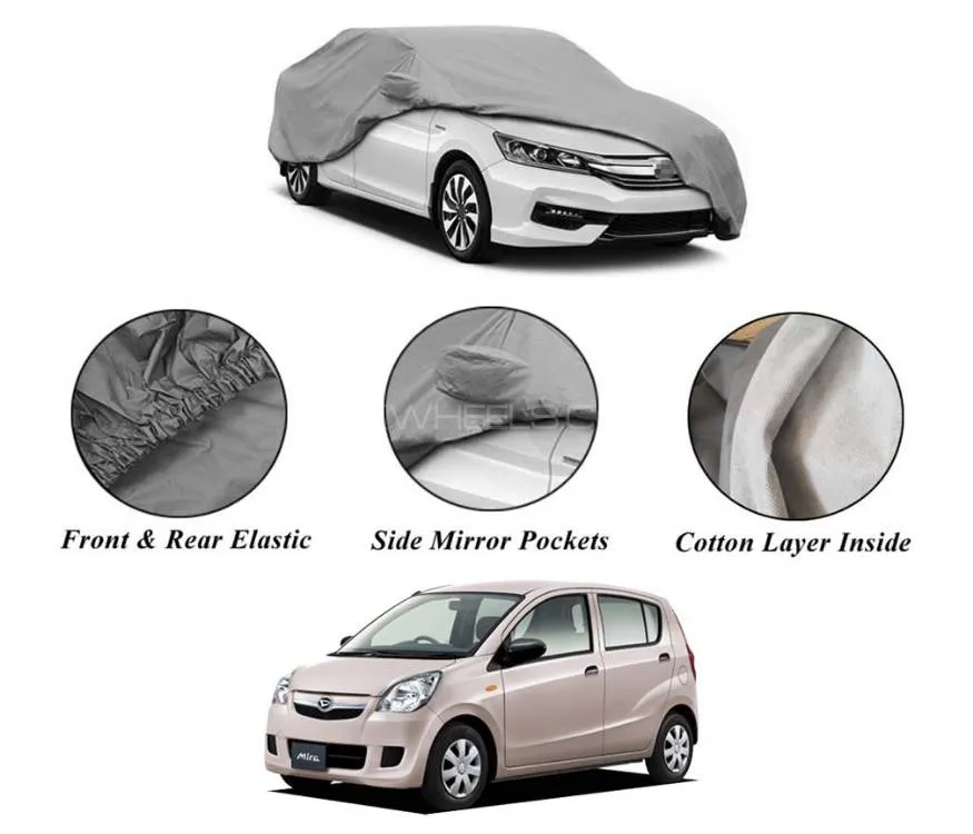 Daihatsu Mira 2006-2020 Non Wooven Inner Cotton Layer Car Top Cover  Image-1