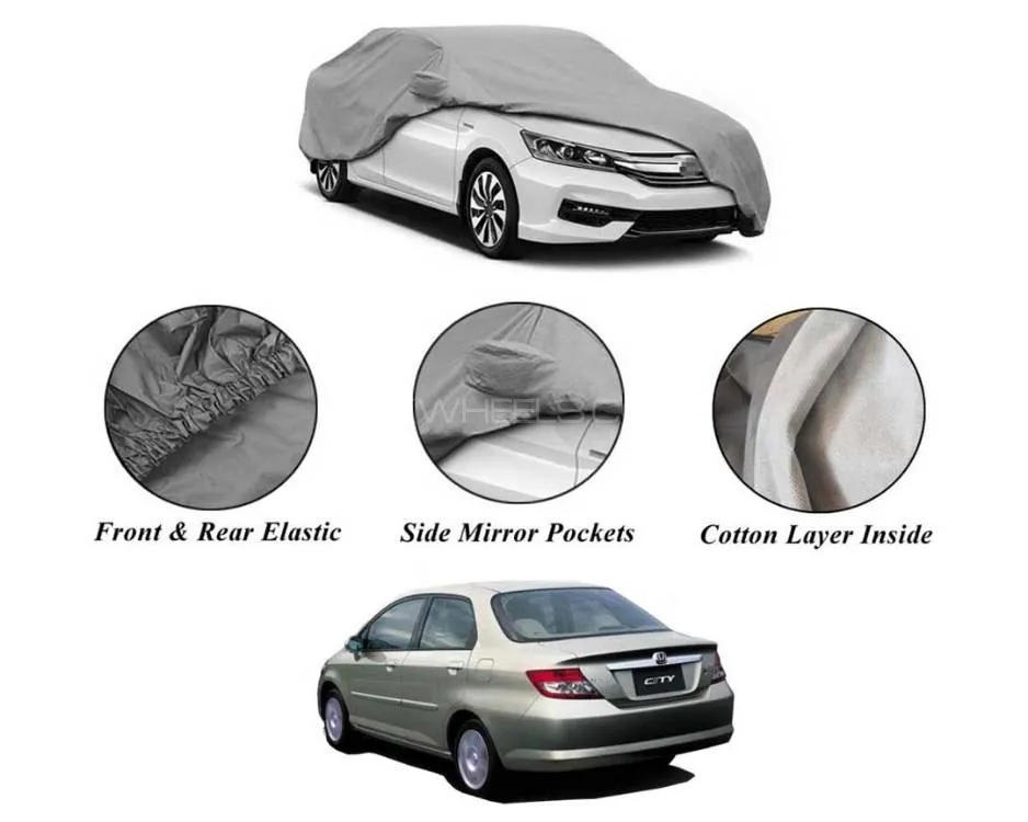 Honda City 2003-2006 Non Wooven Inner Cotton Layer Car Top Cover | Anti-Scratch | Waterproof  Image-1