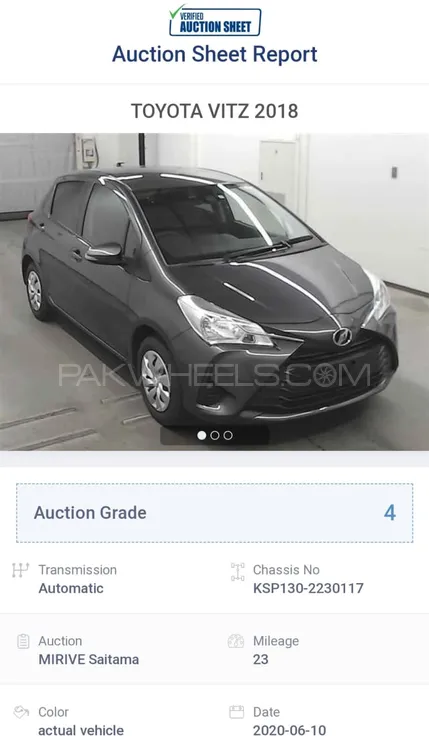 Toyota Vitz 2018 for Sale in Lahore Image-1