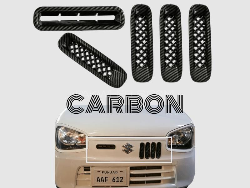 Front Grill Suzuki Alto Carbon Fiber - 5pcs with Double Tape