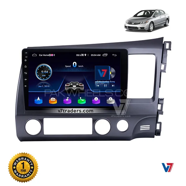V7 Honda Civic Reborn Android LCD Touch Panel Screen GPS navigation DVD Image-1