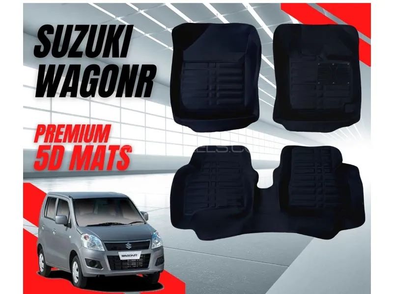 Suzuki Wagonr 5D Floor Mats | Premium Quality | Black | Dual Layer | Non Slip Image-1
