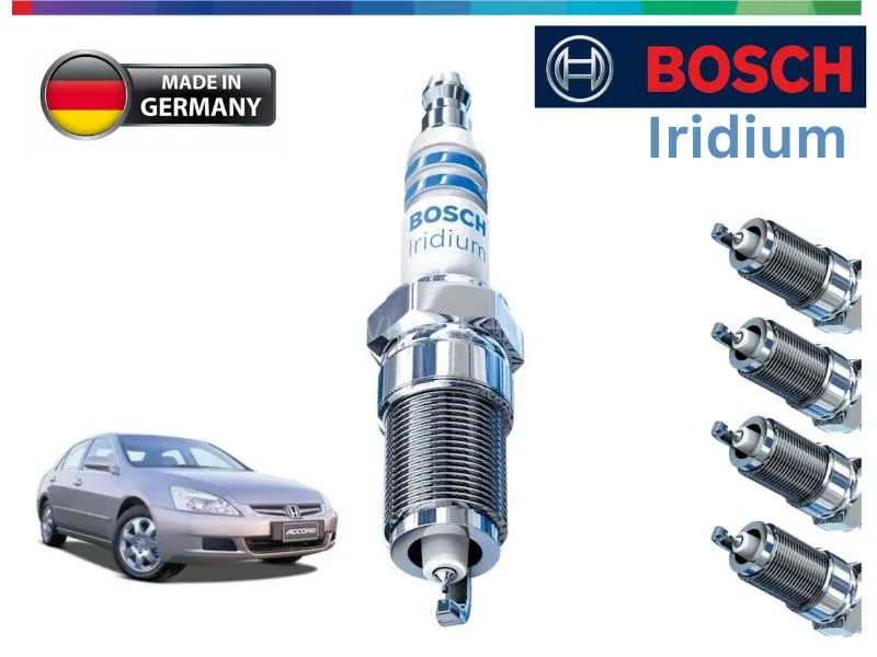 Honda Accord 2003-2008 Iridium Spark Plugs | 4 Pcs | BOSCH | Made in Germany