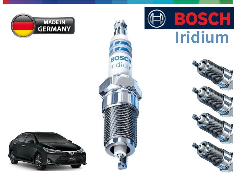 Toyota Corolla XLI & GLI 2014-2024 Iridium Spark Plugs | 4 Pcs | BOSCH | Made in Germany Image-1