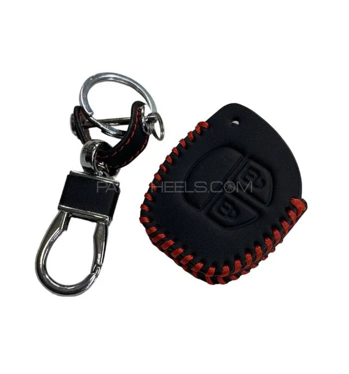 Suzuki Swift Leather Key Cover With Keychain | All Models Image-1