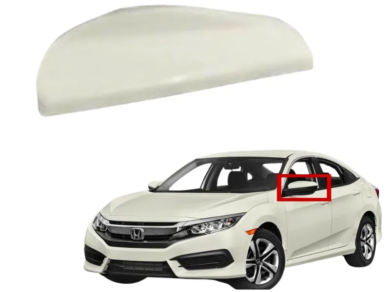 Honda Civic X OEM Side Mirror Cover without Paint Left Side - 1PC Image-1