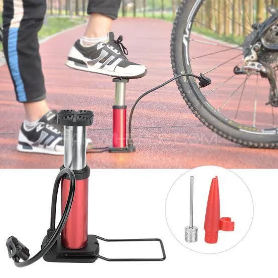 Portable Mini Foot Air Pump for CAR Bike cycle and football Image-1