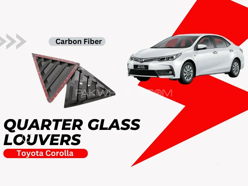 Toyota Corolla 2015-2024 Carbon Fiber Window Louvers Glass Covers - 1 Pair Louvers