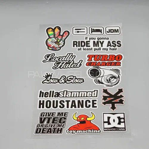 Premium Quality Custom Sticker Big Sheet For Car & Bike Embossed Style LOCALLY HATED Image-1