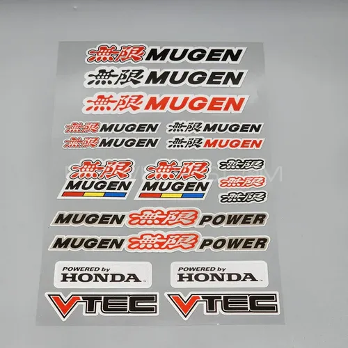 Premium Quality Custom Sticker Big Sheet For Car & Bike Embossed Style MUGEN Image-1