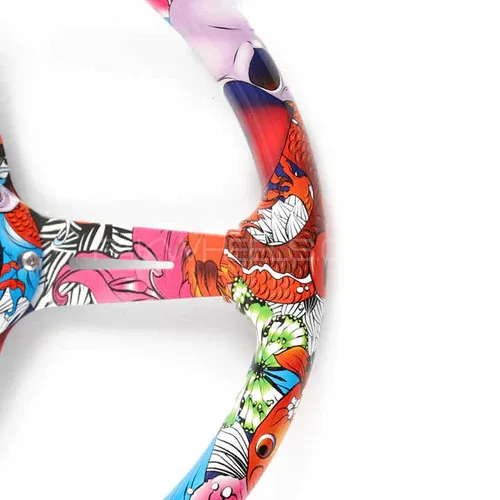 Universal Hydro Fobic Semi Deep Dish Steering Funky Style 2 Universal Hydro Fobic Semi Deep Dish Steering Funky Style 2 Image-4