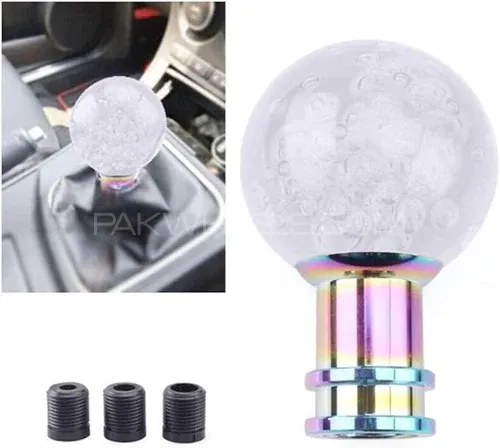 Universal Acrylic Round Ball Style Gear Shift Knob Manual Transmission Shifter Lever Stick(White) Image-1