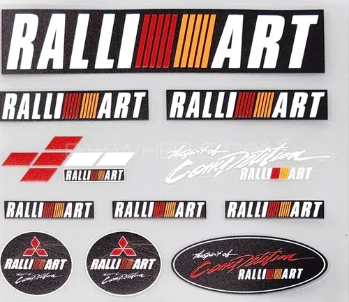 Premium Quality Custom Sticker Sheet For Car & Bike Embossed Style rally art Image-1