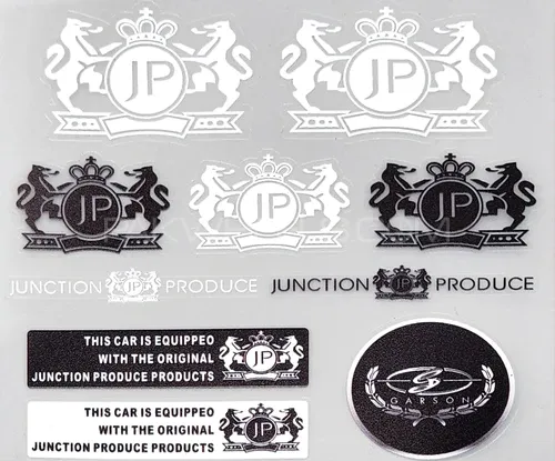Premium Quality Custom Sticker Sheet For Car & Bike Embossed Style JUNCTION PRODUCE WHITE Image-1