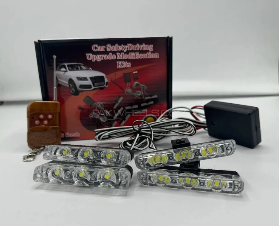 Grill Flasher 3 Led 4 Pcs White Color With Remote Grill Flash Colors  Image-1