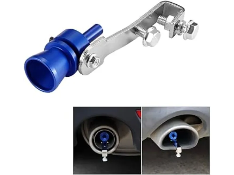 Turbo Sound Whistle Large Size for Vehicle Refit Device Exhaust Pipe Car Turbmuffler Universal-Blue