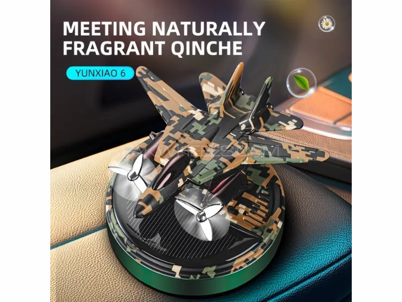 F-16 Fighter Jet Solar Car Decoration Perfume For Car Dashboard With A Refill Cool Design Image-1