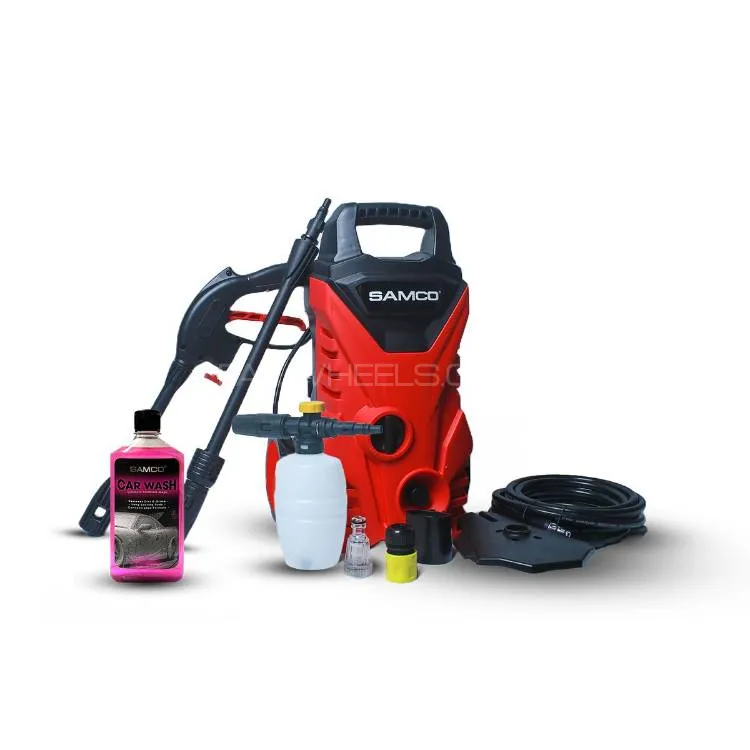 Samco High Pressure Washer And Cleaner 1600 Watts With Foaming Canon Bottle - 130bar | Free Shampoo Image-1