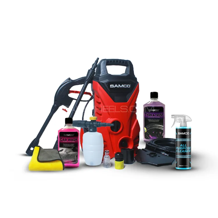 Samco High Pressure Washer And Cleaner 1600 Watts With Ultimate Car Care Bundle - 130bar | Free Clot Image-1