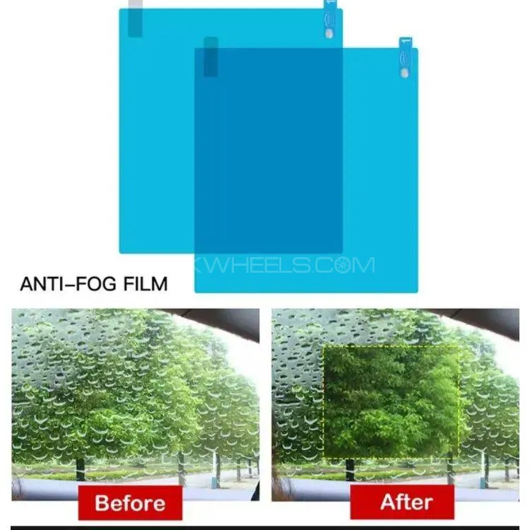 2Pc Anti Fog Side Door Paper Sticker Film Image-1