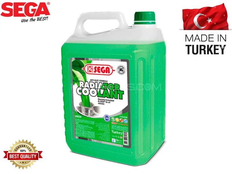 Coolant Sega Made in Turkey - Green Color - 5 Litre - Pouring Funnel Image-1
