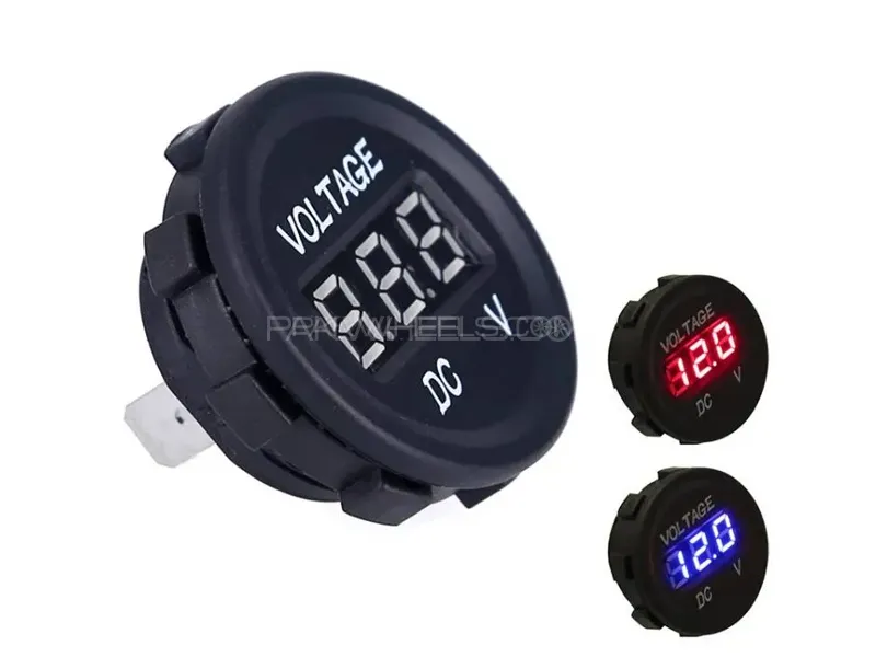 Universal Round Voltmeter Ammeter with Led Digital Panel, Monitor For Car 1 Pc Image-1