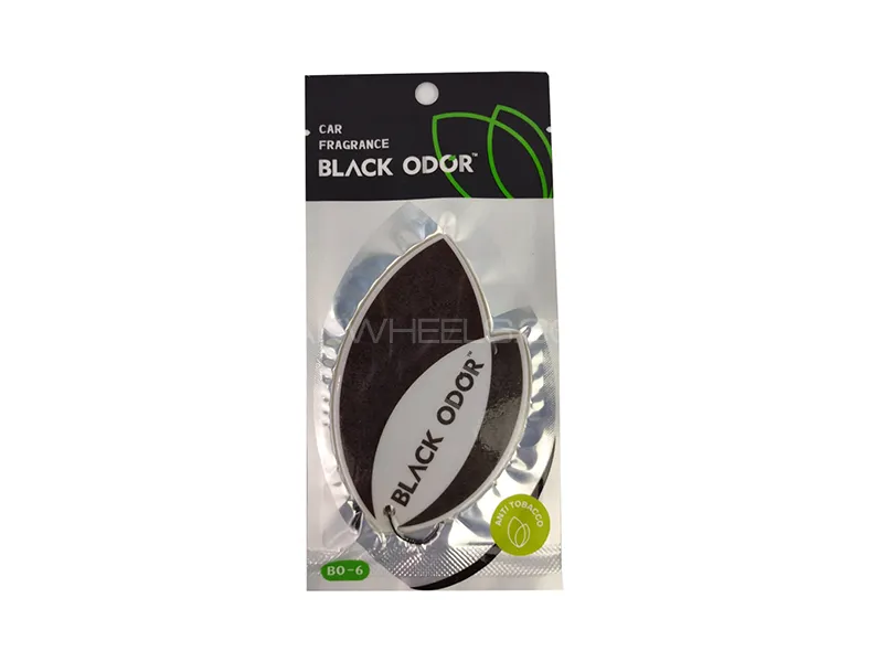 Black Odor Air Freshener Hanging Card - Anti Tobacco Image-1