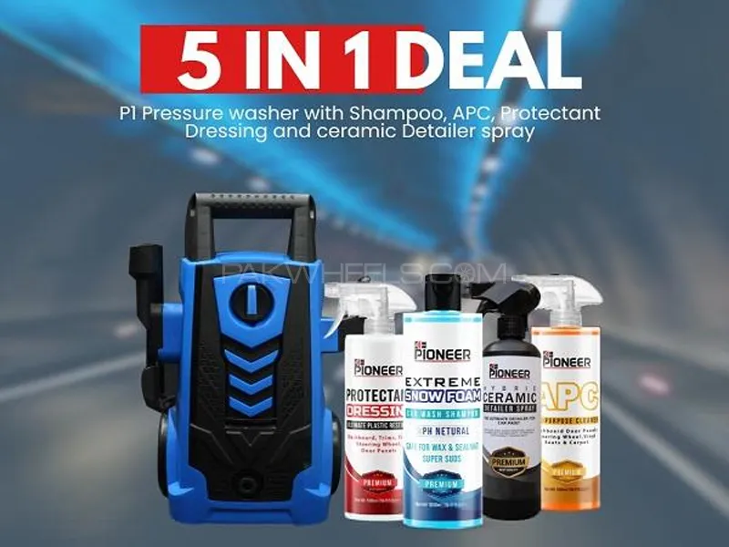 Ke Pioneer P1 Premium  5 In 1 With  Snow Foam Shampoo Apc Dressing  Ceramic Detailer Spray Image-1
