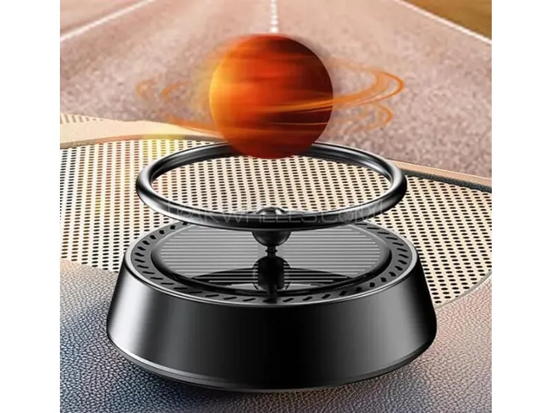 Universal Car Perfume Air Fresheners Solar Powered Rotating Planet Purifier Galaxy Interstellar Ball Image-1